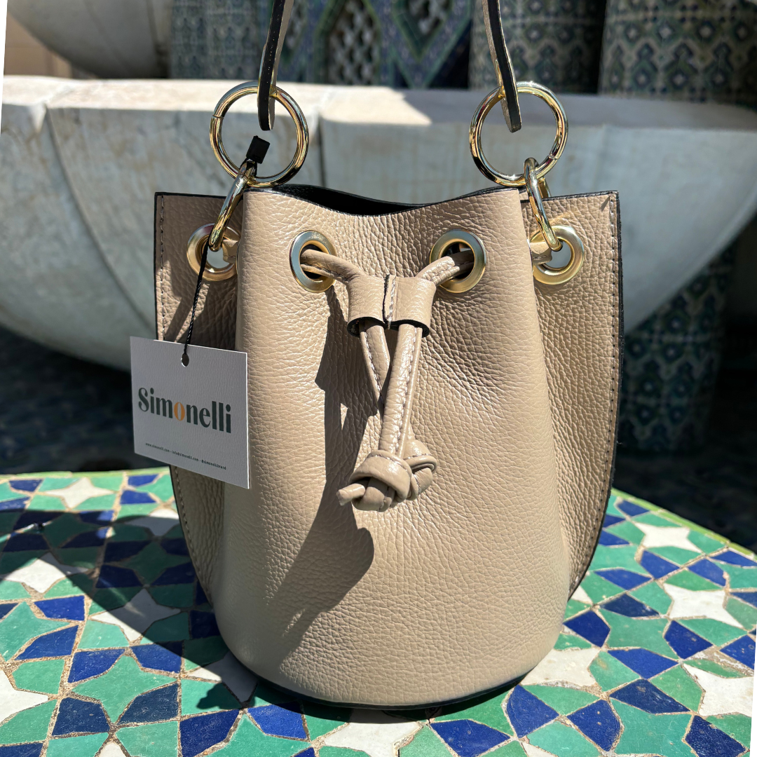 Bolso Bombonera Leda Beige