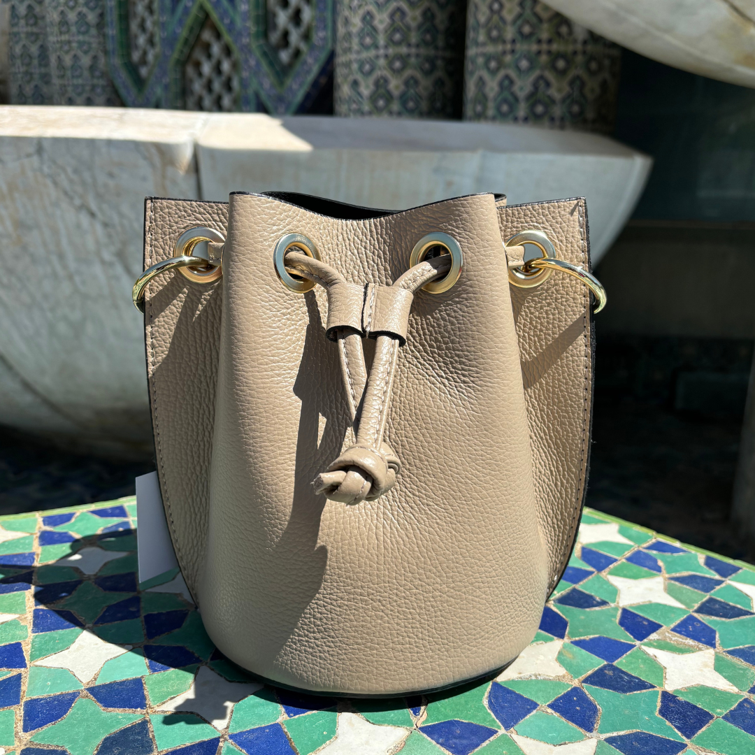 Bolso Bombonera Leda Beige